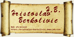 Hristoslav Berkolivić vizit kartica